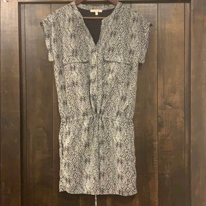 Black and White Geometric Dress